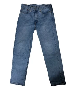 LEVIS Strauss & Co. 550 Mens 34x32 Blue Jeans Straight Leg Cotton Medium Wash - Picture 1 of 4