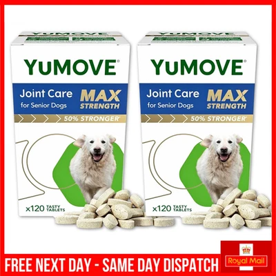 x2 Pack YuMOVE Senior Dog MAX Strength Joint Supplement - 240 Tablets