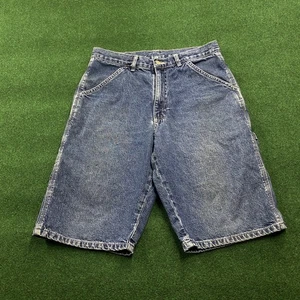 Vintage Baggy Jeans Shorts Herren Größe 30 Blau Denim Jorts Y2K Carpenter Weites Bein - Bild 1 von 9
