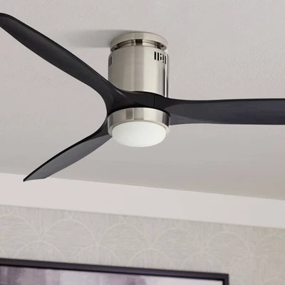 52" Casa Windspun Brushed Nickel DC Hugger LED Ceiling Fan with Remote - Image 1 of 4
