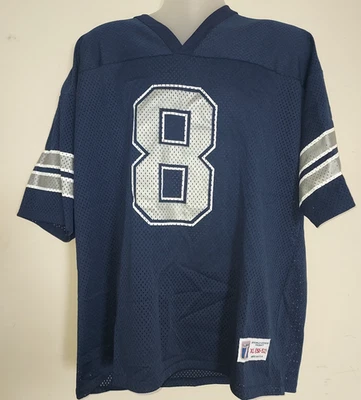 Camiseta para hombre Troy Aikman #8 XL vintage logotipo de los Dallas Cowboys 7 camisa azul Foto 1 de 4