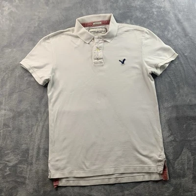 Camisa Polo American Eagle Outfitters Calce Atlético Para Hombre Talla Pequeña Blanca Foto 1 de 4