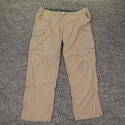 Pantalones cargo convertibles Columbia Silver Ridge para hombre 44x32 caqui senderismo al aire libre Foto 1 de 4