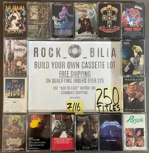 $1 and UP 80s 90s METAL Buy $25 get free shipping CASSETTE TAPES BUILD YOUR LOT - Picture 1 of 404