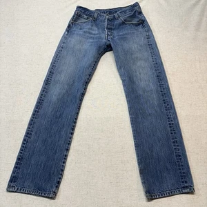 Levi's Jeans Mens 32x34 Blue 501 Button Fly Straight Cotton Denim Straight Leg - Picture 1 of 6
