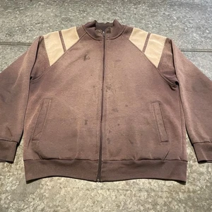 Vintage John Blair Distressed Track Sweatshirt Herren Medium durchgehender Reißverschluss Papa Opa - Bild 1 von 10