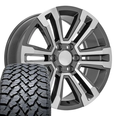 Juego (4) Llantas Gunmetal 5822 20x9 y Neumáticos 275/55R20 AT 6x139,7 24ET Foto 1 de 4