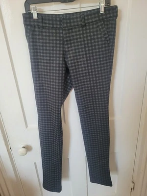 Pantalones ajustados Kut from the Kloth grises a cuadros negros talla 6L para mujer Foto 1 de 3