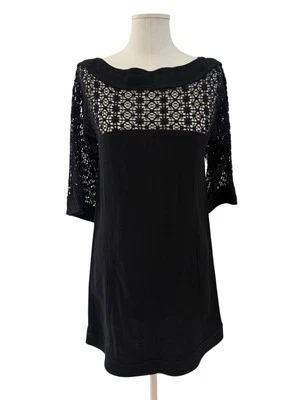 M Missoni 3/4 Sleeve Mini Dress w Bateau Neck Sz 6 Black - Image 1 of 4