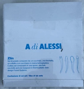 Sealed 6 Set Box Of A di ALESSI Zlin Cutlery By Future Designs Blue Jan Kapicky - Picture 1 of 9