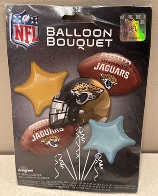 JACKSONVILLE JAGUARS Tailgate Birthday Party Balloons Set of 5 Big Foil Balloons - Image 1 of 3