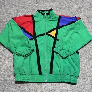 Vintage 90s G Casuals Full Zip Windbreaker Track Jacket Women’s Size 8 Green - Bild 1 von 9