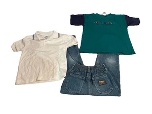 Oshkosh Lot Of 3 Size 5 Jeans And Shirts Polos Vintage 90s Genuine Osh Kosh - Picture 1 of 4