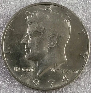 1974 P KENNEDY MEZZO DOLLARO MEDIA CIRCOLATA *B824 - Foto 1 di 3