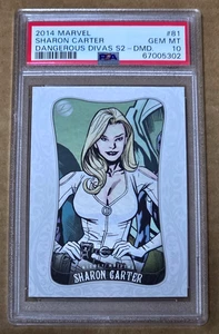 2014 Marvel Dangerous Divas Series 2 #81 Sharon Carter Diamond 3/10 Made PSA 10 - Picture 1 of 2