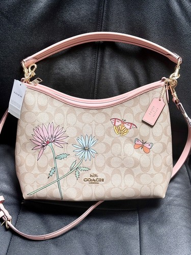 Borsa a tracolla Coach X Observed By Us Laurel in tela firmata CU393 nuova con etichette