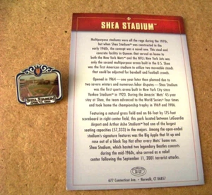 Shea Stadium NY New York Mets photo pin / card W&W Willabee & Ward - Picture 1 of 6