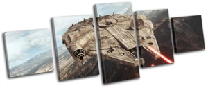 Star Wars Battlefront Falcon Gaming MULTI CANVAS WALL ART Picture Print - Picture 1 of 1