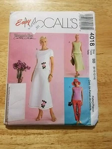 Easy McCall's 4018 Woman Sewing Pattern Size 8-10-12-14 UNCUT FREE SHIPPING - Picture 1 of 4