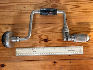 Vintage STANLEY Made in England No 73-10 IN Woodworking Carpenter Ratchet Brace - Picture 1 of 5