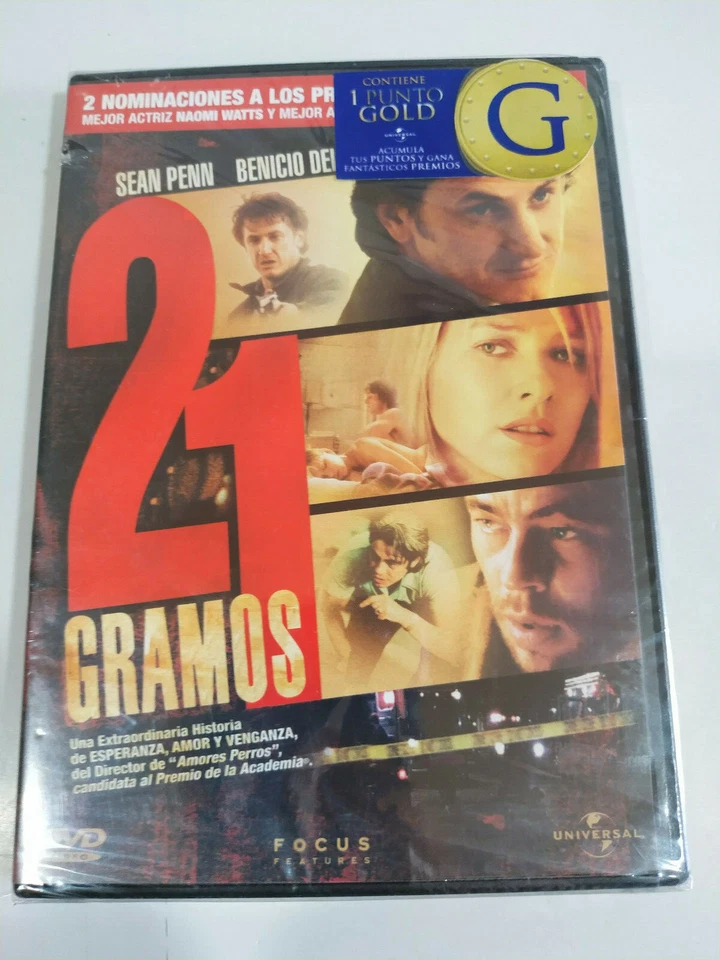 21 Grams Sean Penn Benicio del Toro - DVD Region 2 Spanish English New - 2T - Image 1 of 3