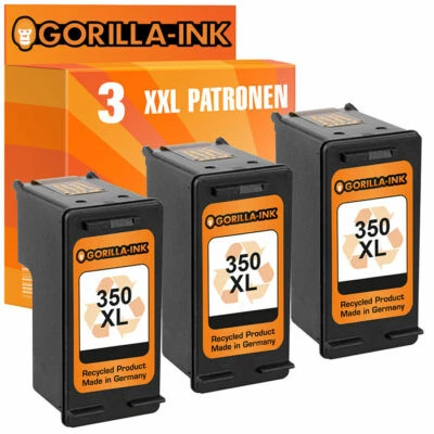 3x Patrone für HP350 XL Photosmart C4200 C4280 C4380 C5280 Officejet J5780 J6424 - Bild 1 von 2