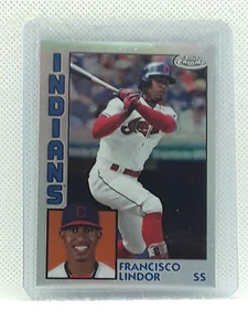 Francisco Lindor 2019 Topps Chrome Baseball - 1984 Retro - Cleveland Guardians - Picture 1 of 2