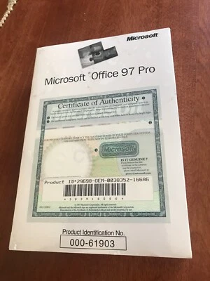 *NEW* Microsoft Office 97 Pro CD Sealed with Authenticity Certificate and Manual - Image 1 of 4