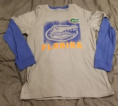 Florida Gators Shirt Youth Large (16-18)L/S Tshirt Colosseum Athletics Gray/Blue - Image 1 of 4