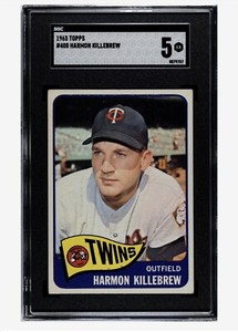 Harmon Killebrew 1965 Topps Baseball Card #400- SGC Graded 5. HOF’er!