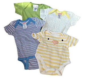 Lot of 4 baby outfits bodysuits 2 Fisher-Price , 1 just one year, 1 small wonder - Picture 1 of 5