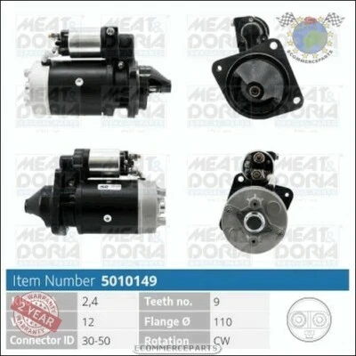 Démarreur Meat pour ALFA ROMEO AR FIAT CAMPAGNOLA TEMPRA 500 IVECO DAILY II I - Photo 1/3