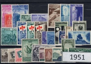 1951 italia repubblica Annata completa 29 valori MH* Linguellato - Imagen 1 de 1