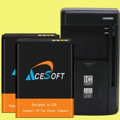 2x 1750mAh EB-F1A2GBU Juego de Carga Completo, Para Cámara Samsung Galaxy 2 EK-GC200 Foto 1 de 3