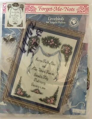 Janlynn LOVEBIRDS Cross Stitch Kit by Angela Pullen Forget-Me-Nots - Изображение 1 из 4