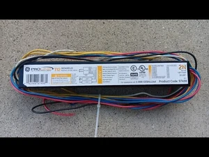 GE ProLine T12 GE240RES120 Electronic Ballast 2 lamp rapid start - Picture 1 of 3