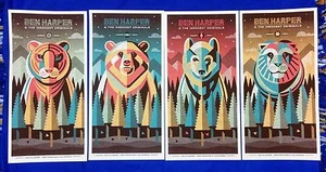 DKNG Ben Harper & The Innocent Criminals 4 Poster Fillmore Set 2015 S/N /230 - Picture 1 of 3