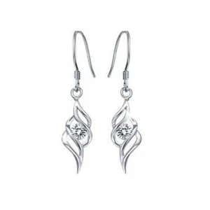 Charles William Wedding Bridal Jewellery Stud Earrings Silver Colour UK Seller - Imagen 1 de 2
