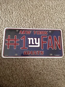 New York Giants #1 Fan Metal Embossed License Plate - Picture 1 of 2