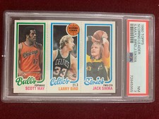 Larry Bird, May, Sikma 1980 Topps Scoring Leaders Rookie Card PSA 7 NM
