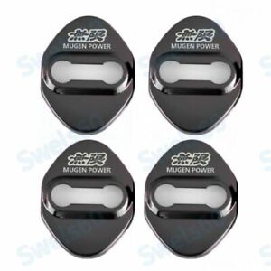 Stainless Steel Car Door Lock Protective Cover Case 4pc For Mugen Black 5