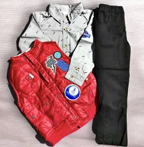 Kids Boys 3 Pc Outfit Size 6, Button Down Shirt, Vest, & Pants Set NEW With Tags - Picture 1 of 14