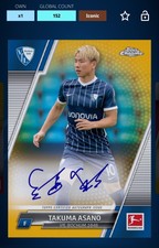 Topps KICK 23 Football Card - Iconic Gold Signature - Takuma Asano - Bundesliga