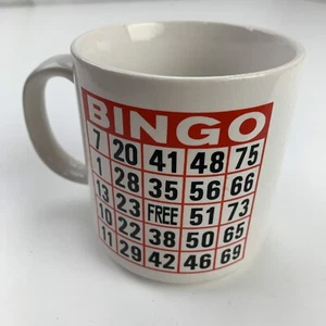 Bingo Coffee Mug Cup Hayes White - Picture 1 of 4