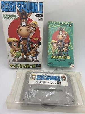 Derby Stallion III 3 Super Famicom SFC Japan import Boxed + Manual - Image 1 of 4