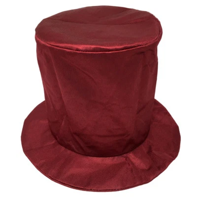 Child Shiny Burgundy Top Hat ~ HALLOWEEN, COSTUME, NEW YEAR'S, BIRTHDAY, PARTY - Image 1 of 2