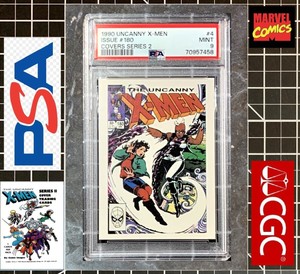 1990 Marvel Comic Images X-Men Covers II PSA 9 MINT - Uncanny X-Men #180 LOW POP