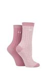 Ladies Jeep Boot Socks - Super Soft Ribbed Outdoor Walking Fashion - 2 Pair Pack