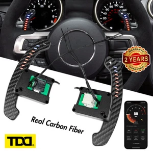 Palancas de cambio LED magnéticas para volante de fibra de carbono para Mustang GT - Imagen 1 de 6