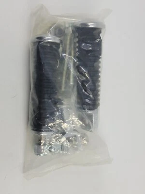 Vintage Chrome & Black Shaker Style Footpegs Harley Davidson Choppers New Unused - Image 1 of 2